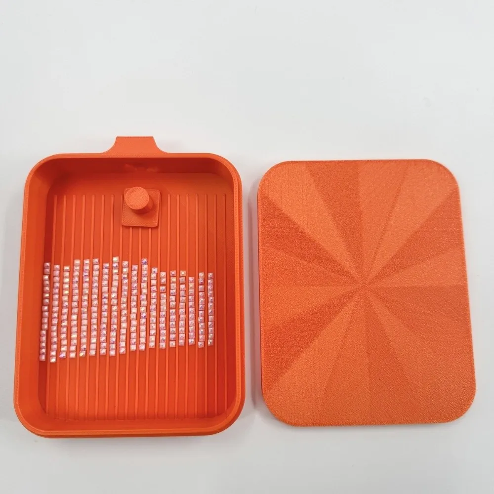 Scatola portaoggetti per vassoio per pittura diamante artigianale fai-da-te Piatti per perline in plastica di grande capacità Ricamo multicolore