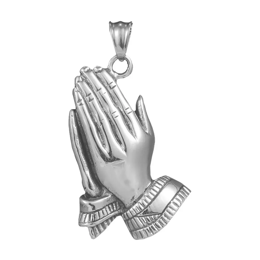 

Ожерелье с подвеской в виде молящихся рук из нержавеющей стали, 1 шт., для хип-хоп вечеринок и фестивалей, уникальный дизайн, шикарное, модное, для взрослых