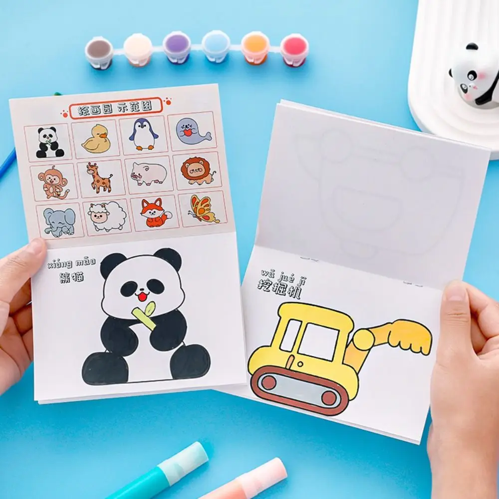 ของเล่น Early Education หนังสือรถยนต์ผักศิลปะเครื่องเขียนสมุดระบายสี Graffiti Doodle Book วาดภาพวาดหนังสือ