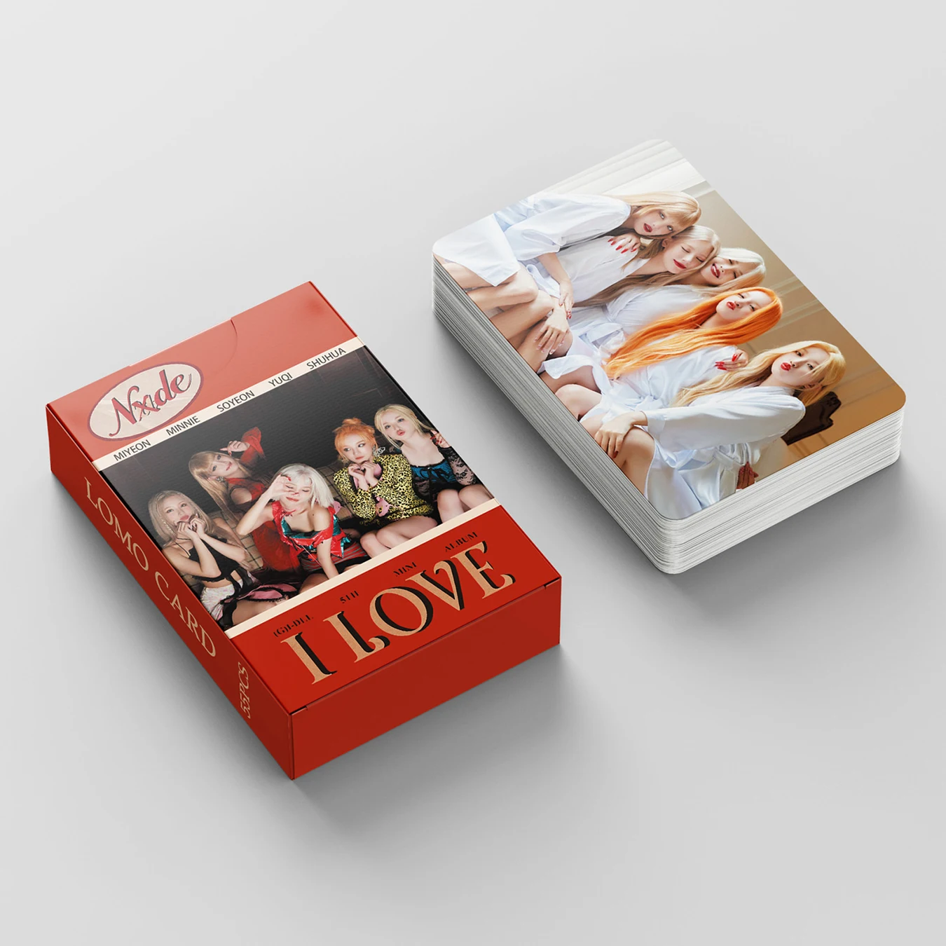 Tarjetas postales Kpop GIDLE I FEEL QUEEN Lomo, álbum de I-DLE, tarjetas fotográficas para niñas, regalo para fanáticos, 55 unids/set, 2023