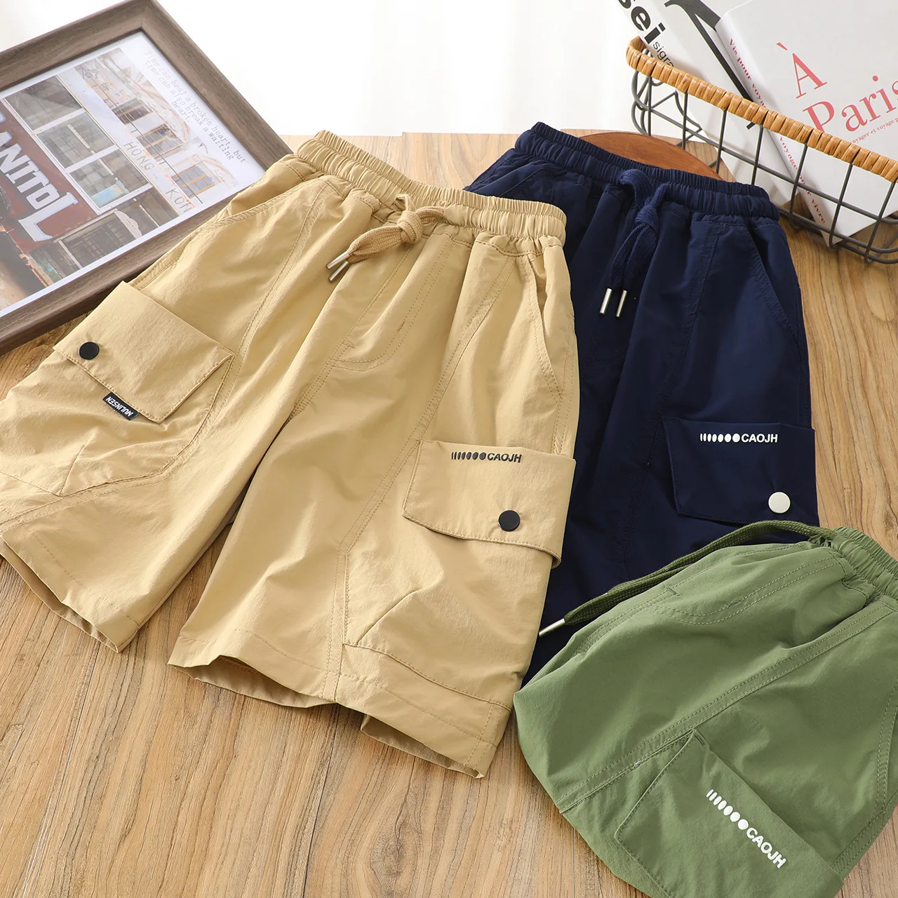 

2024 elastic quick drying breathable pants for kids clothes Class A new summer pants