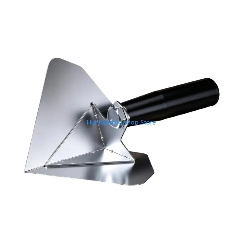 T21C Handheld Wall Corner Trowel Steel Finishing Tool with Reinforced Metal Body for Bricklaying Inside Shaping Putty Work