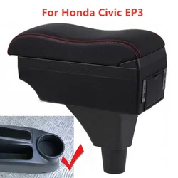 For Honda Civic EP3 Armrest Box Central Store Content Car-styling Decoration with Cup Holder USB Accessories
