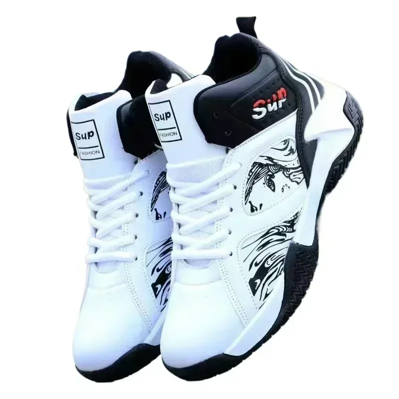 Mens High Side Wearproof Basketball Shoes Men\'s Basket Boots Rubber Soft Sole Unisex Casual Anti-slip Sneakers High quality