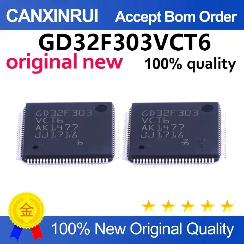 (5pcs-100pcs)Brand new original GD32F303VCT6 LQFP-100 ARM Cortex-M4 32-bit microcontroller