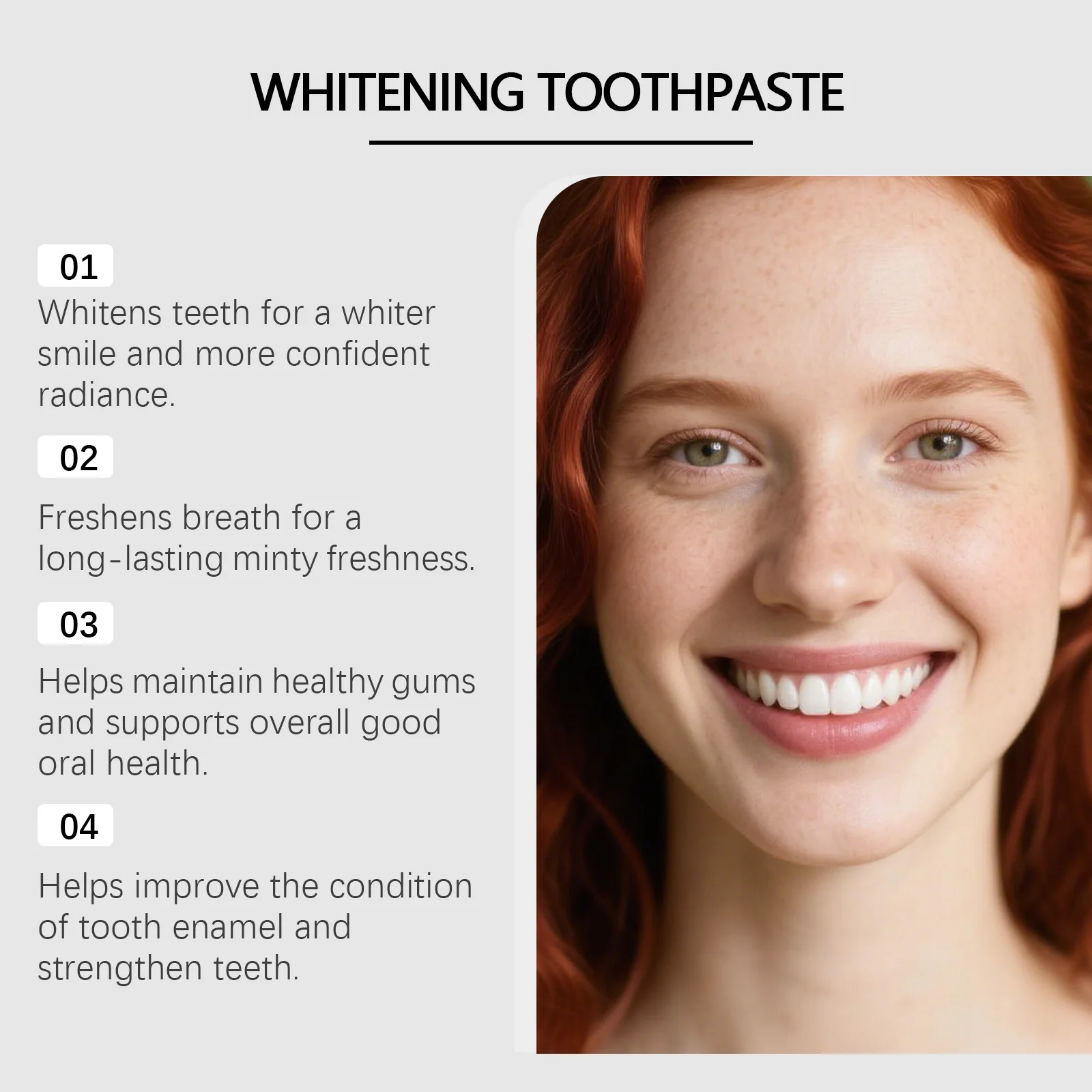 ORALHOE Whitening Toothpaste Mint Formula Fresh Breath Quick Whitens Teeth Strengthens Teeth Prevents Tooth Decay Deep Cleaning
