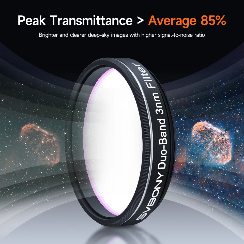 مرشح تلسكوب Svbony 1.25 بوصة/2 بوصة SV220 وSV226 درج مرشح تصميم مضاد للتسرب الضوئي للتصوير الفلكي