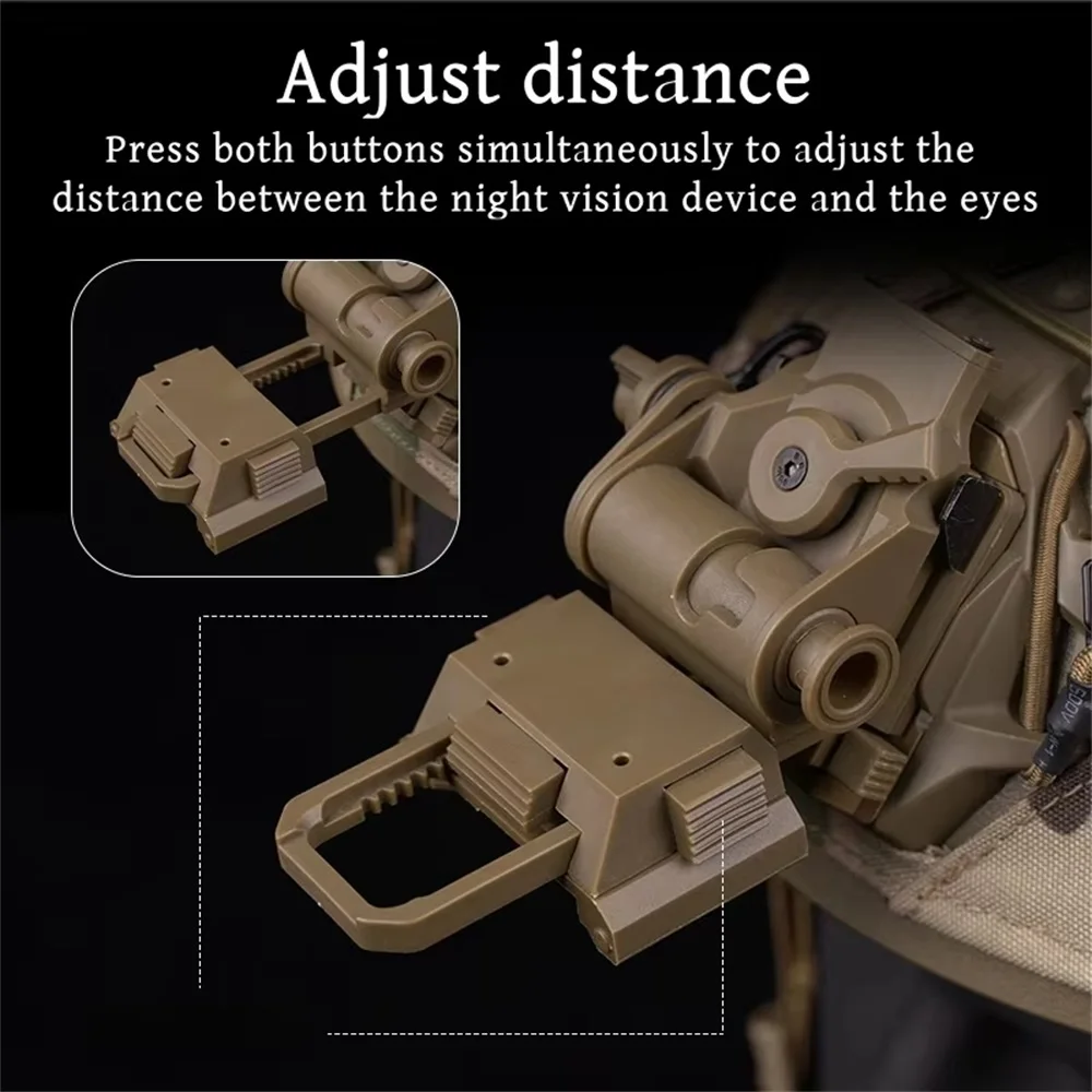 L4G24 NVG 망원경 헬멧 마운트 덤퍼 나일론 플라스틱 전술 헬멧 마운트 L4G24 PVS15 PVS18 GPNVG18 야간 투시경 브래킷