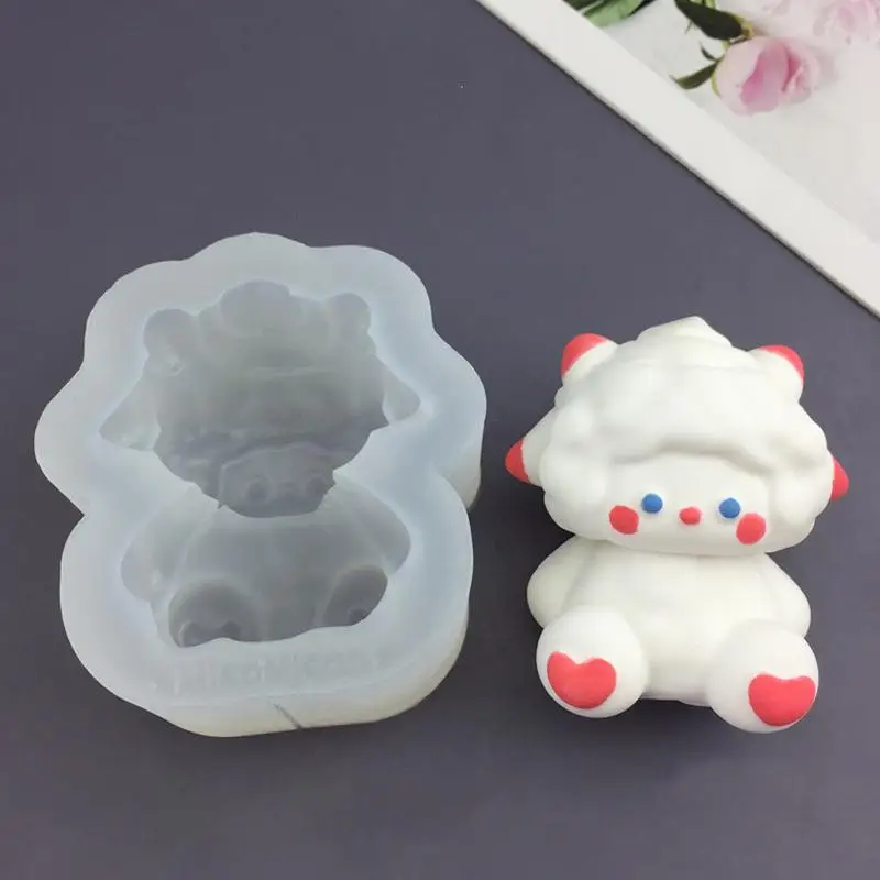 Cute Sheep Silicone Mold With Non Stick Design And Safe Grade Perfect For Candle Making Chocolate Baking Resin Crafts