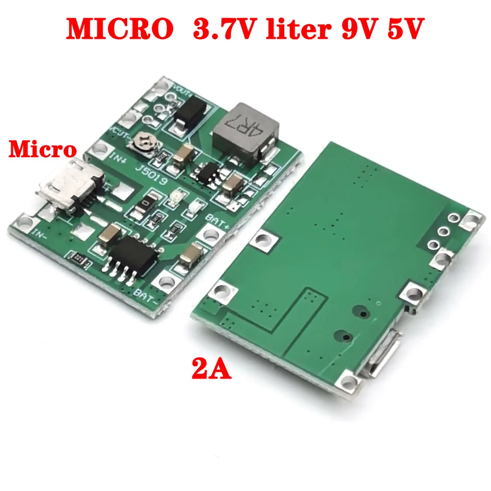 

3.7V To 9V Mini DC Boost Converter Board Output 2A DC Step Up Module Lith-Battery Boost Voltage Boost Module MICRO