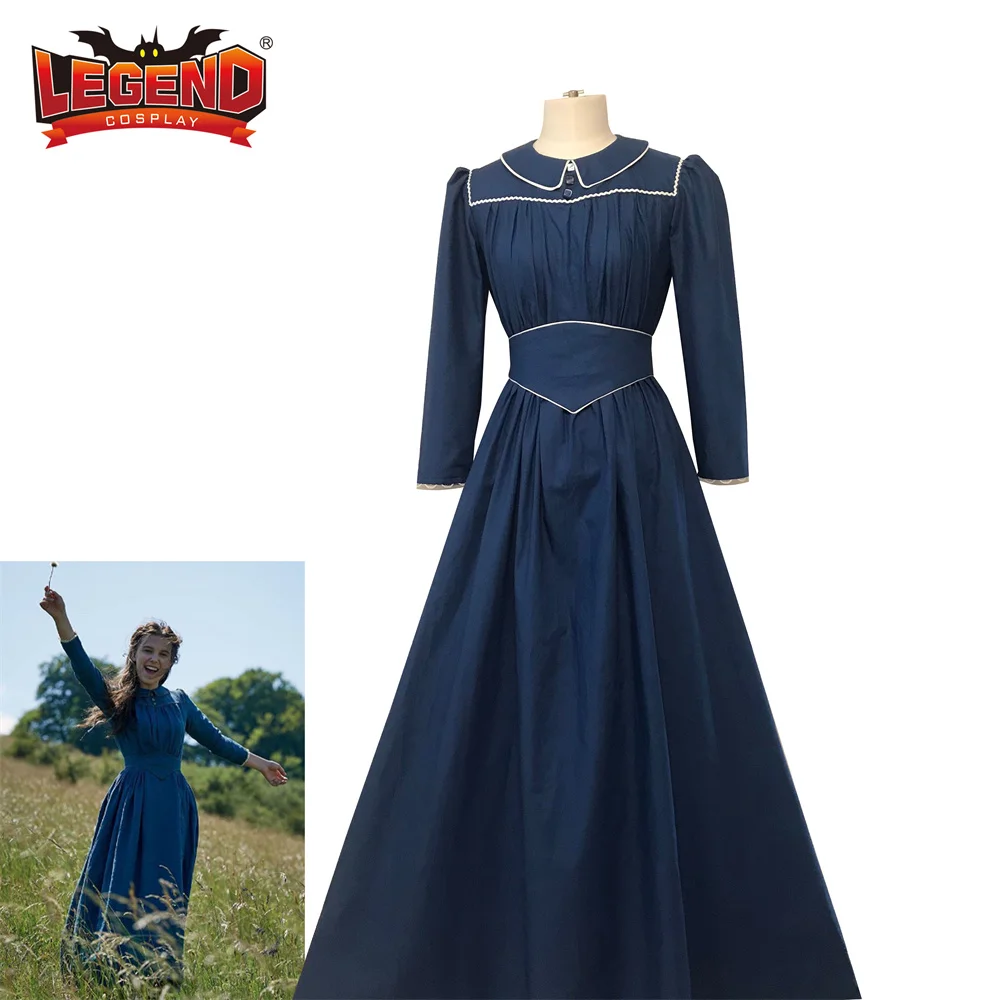 

Enola Holmes Cosplay Dress 1880s Vintage Millie Bobby Brown Cosplay Costume Enola Holmes Blue Dress Civil War Dress Woman