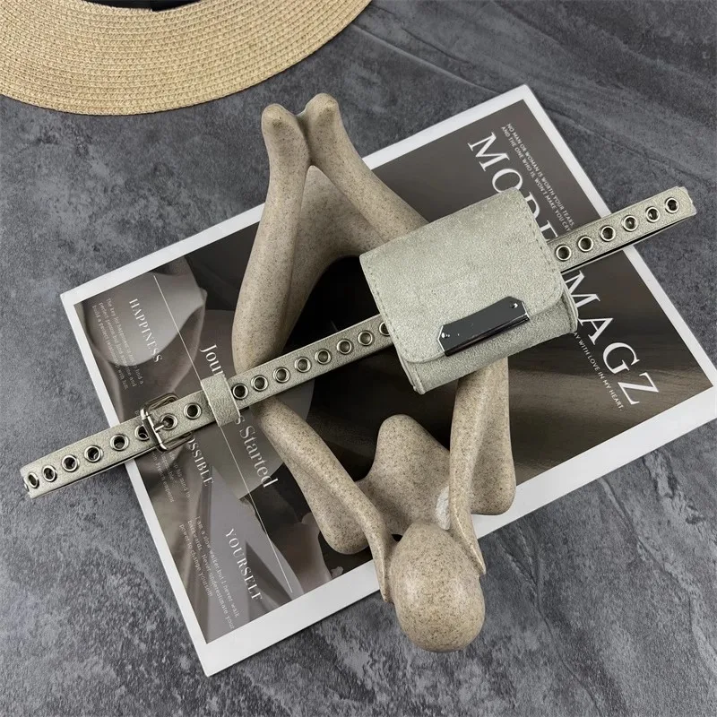 Suede Leather Belt Women's Vintage PU Leather Bag Corset Female Cummerbund Coat Waistband Dress Decration Narrow Belt  J1665