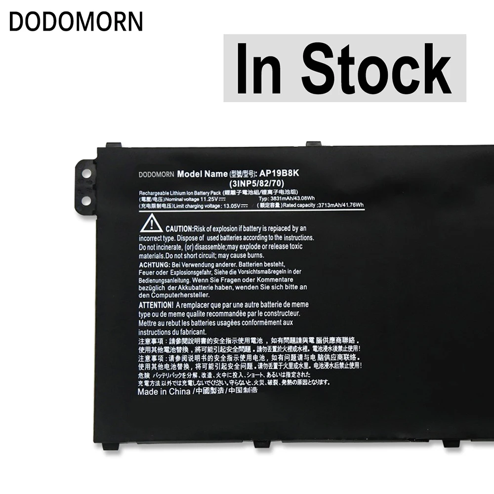 High Quality AP19B8K Laptop Battery For Acer Aspire 3 A315-56 A315-58 A317-52 Aspire5 A514-53 Swift3 SF314-42 Replace AP19B5K