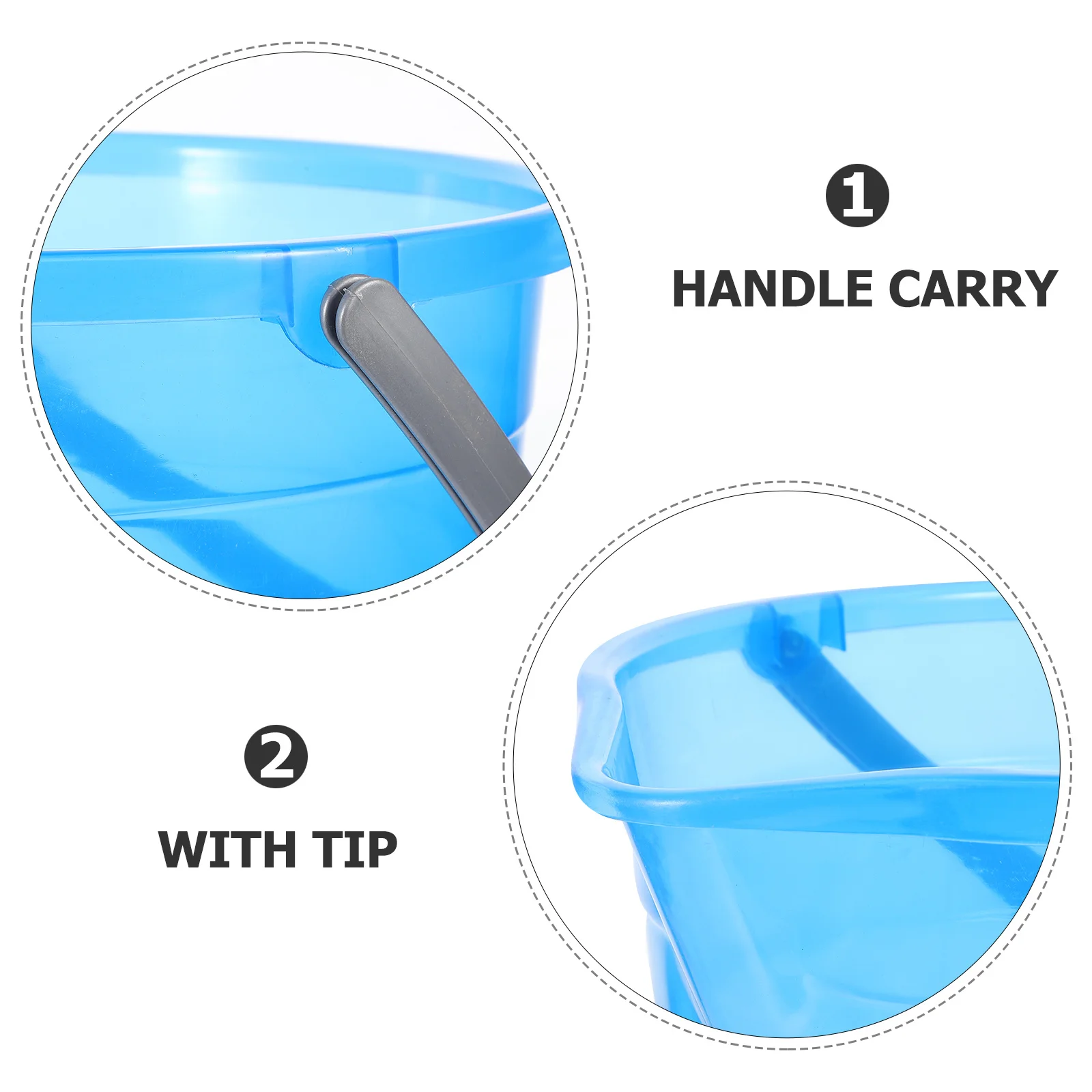 

Plastic Water Bucket Portable Handle Lid Multipurpose Small Thickened Bucket for Home Dormitory Kitchen Cleaning