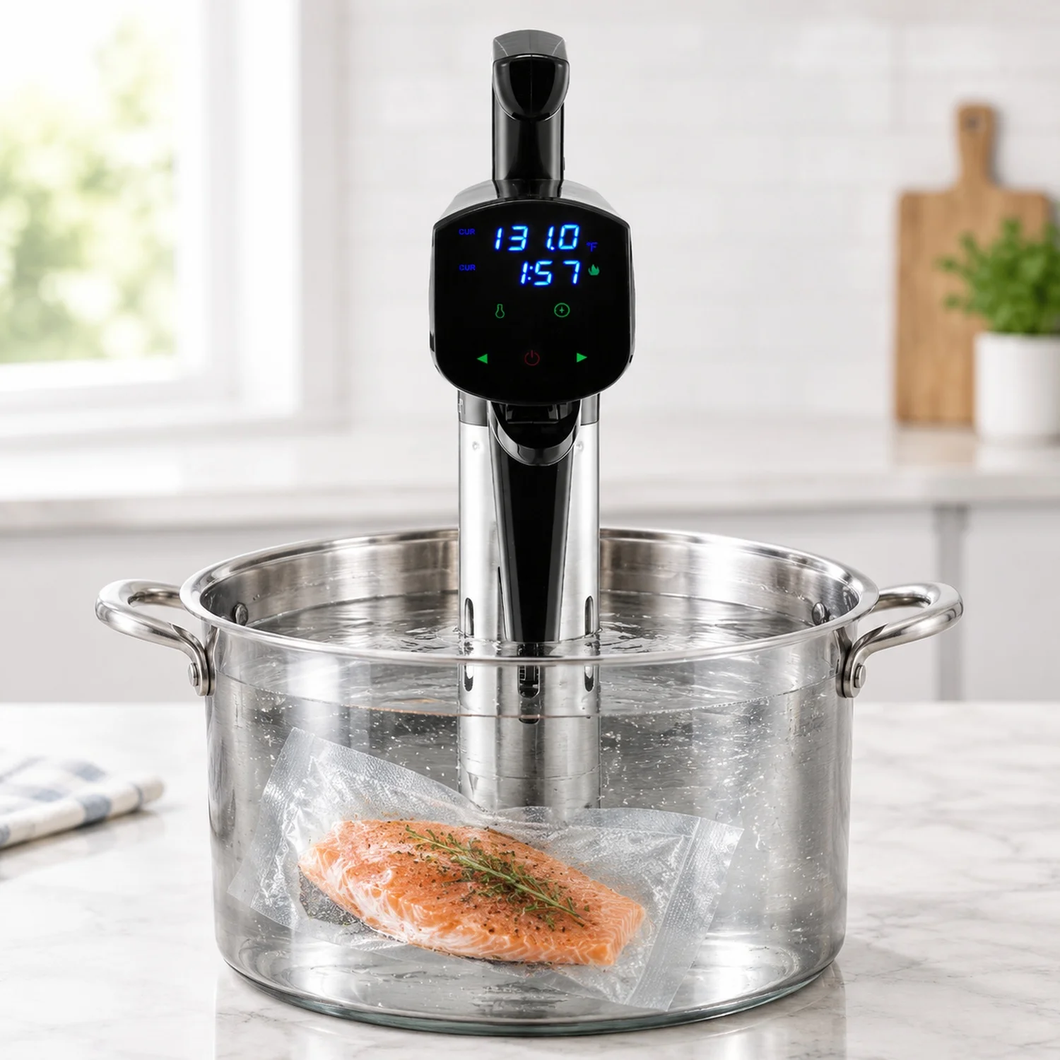 Sous Vide Precision Cooker, 1100W - Cooking Machine, Immersion Circulator with LED Digital Display, Secure Clamp Design