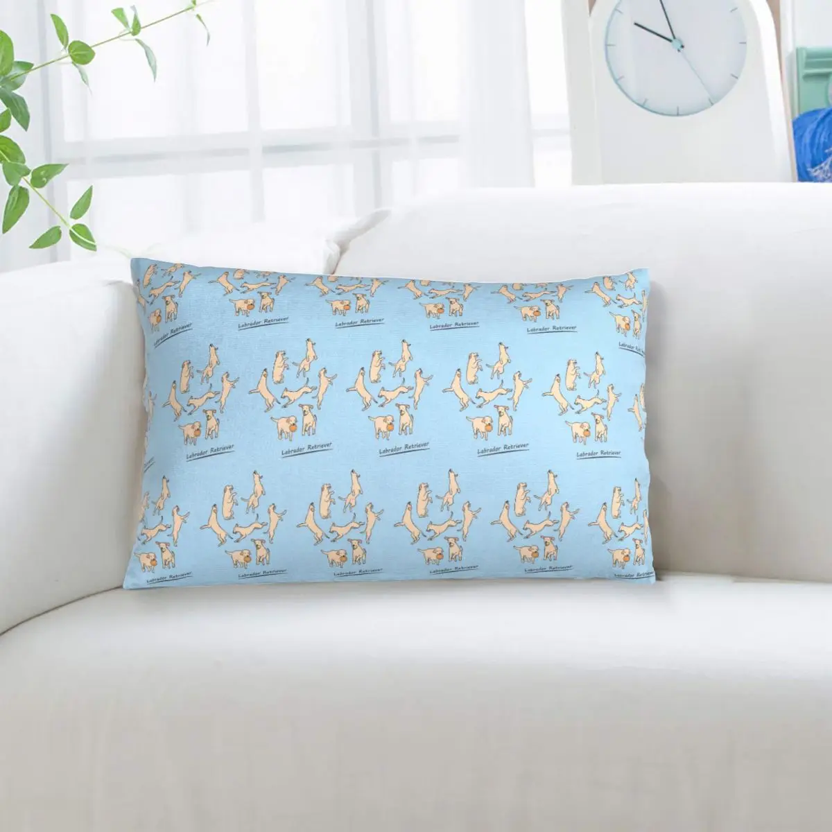

Светло-желтый лабораторный лабрадор-ретривер, прямоугольная наволочка, декоративная наволочка для спальни, кровати, домашняя комфортная декоративная подушка