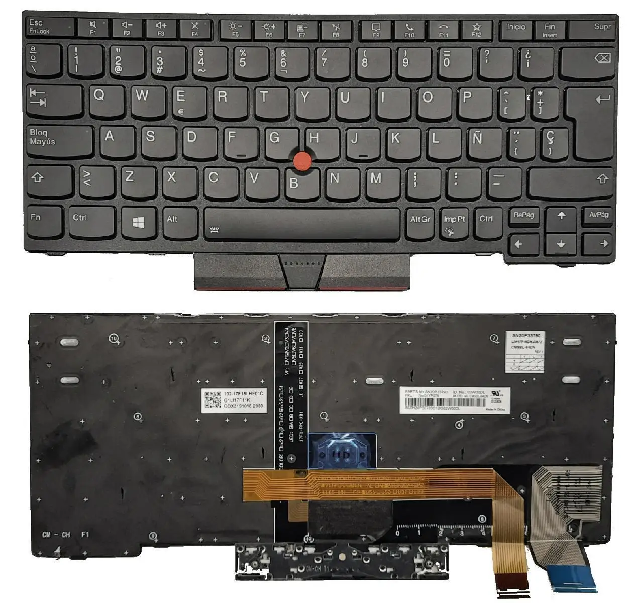 

Новая испанская клавиатура SP для Lenovo Thinkpad X280 A285 X390 X395 L13 Yoga S2 5th S2 Yoga 5th с подсветкой