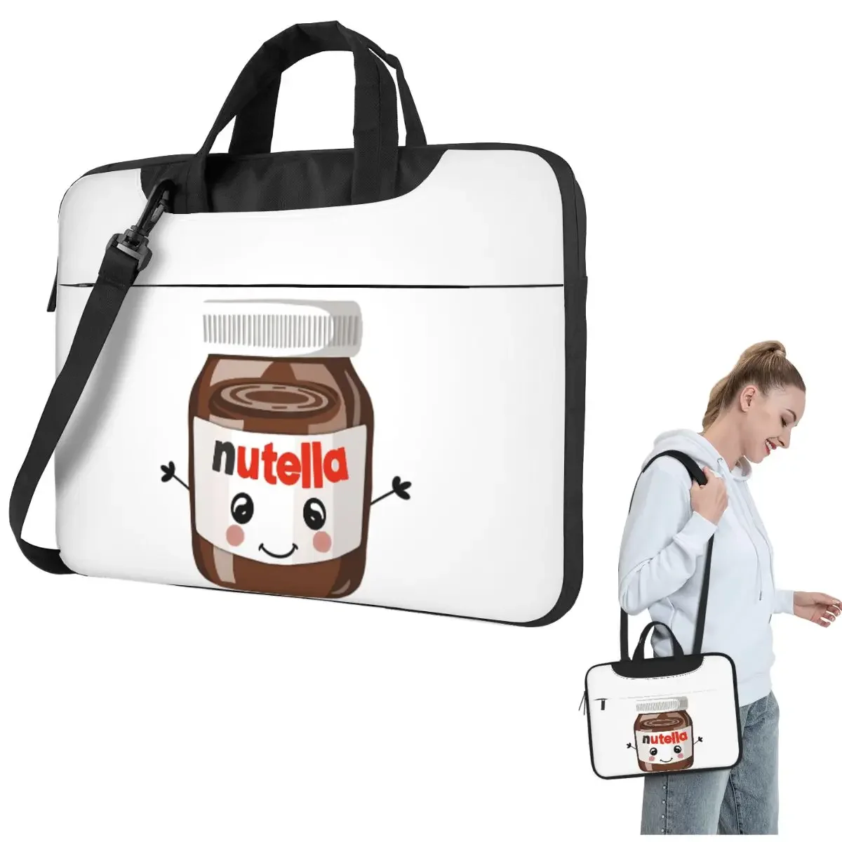 Nutella Cutie Crossbody Laptop Bag Case Computer Bag 13 14 15.6 Inch Notebook Pouch for Lenovo
