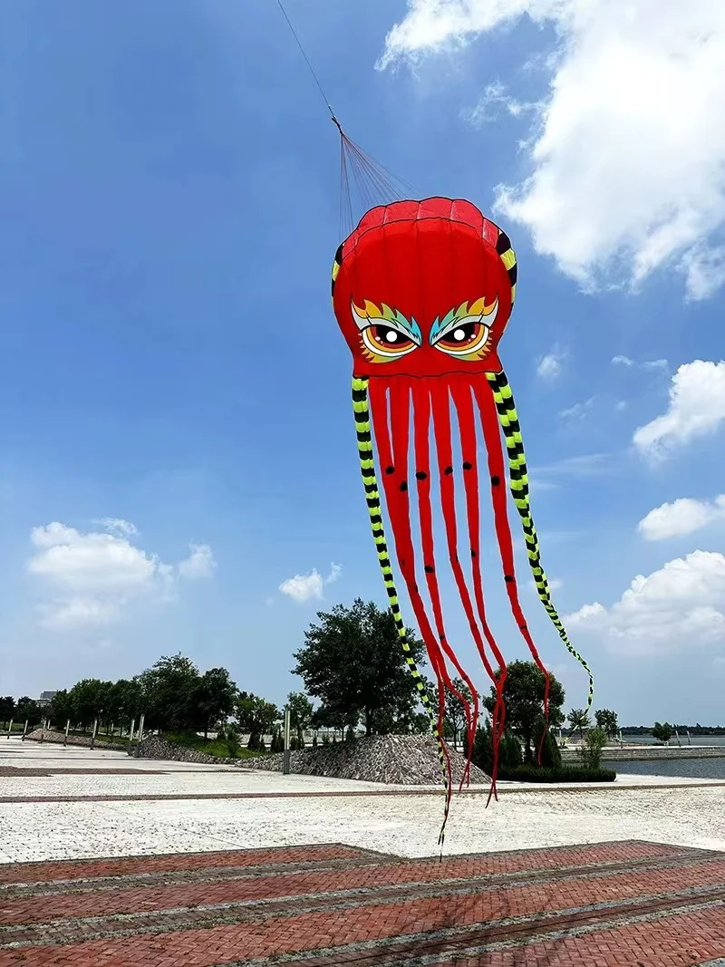 Shipping 800cm octopus kites flying for adults kites inflatable toys wind kites large kite reel pilot kite lifter outside toys