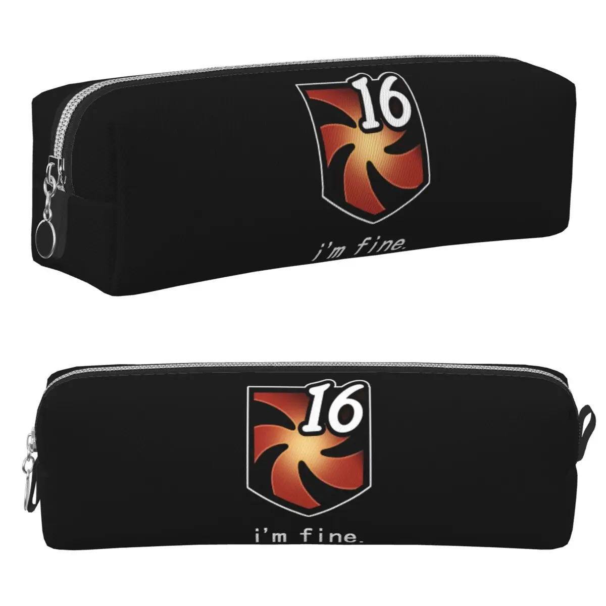 I'm Fine Vuln Stacks Pencil Cases Large Storage Pen Bags Pen Box For Boys Girls Students Stationery Pencil Pouch Cosmetic bag
