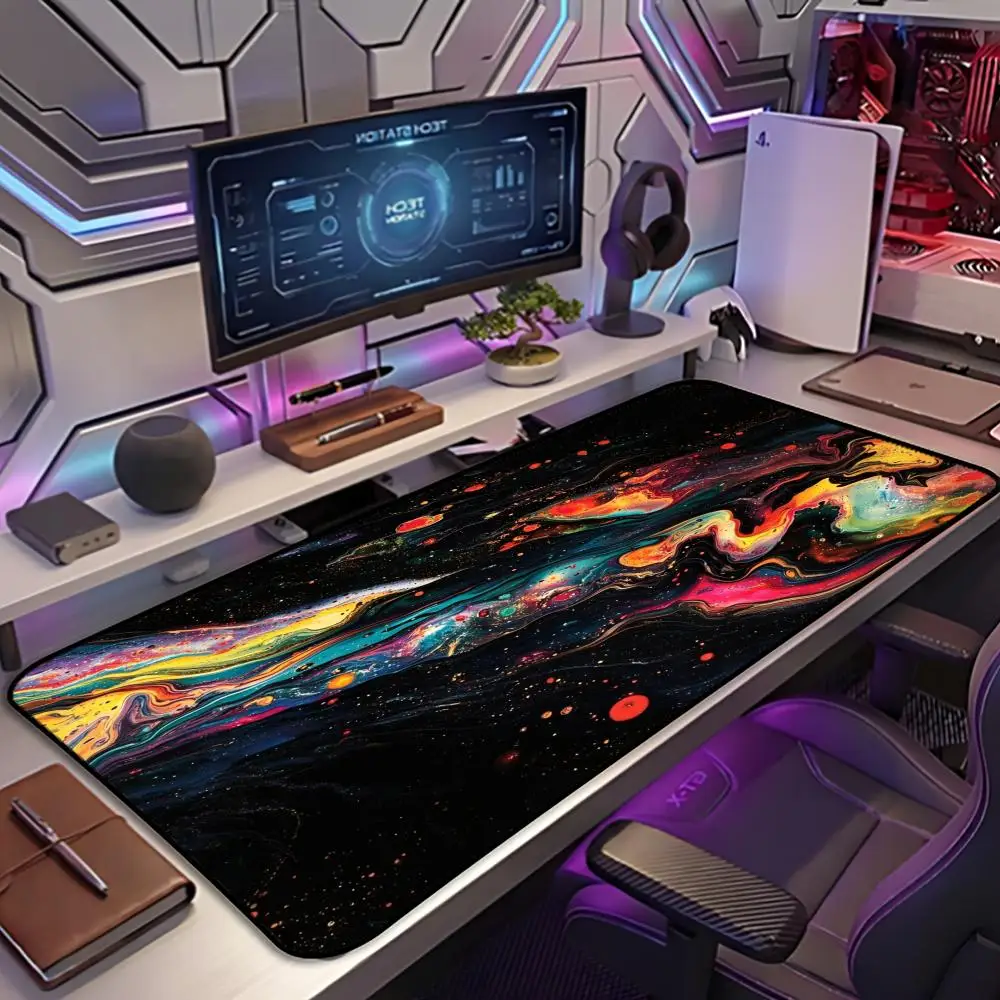 

colorful fluid Gamer Mouse Pad Laptop Plus Esports Desk Pad Large Gaming Mousepads Non-slip Laptop Tablet Mat office PC Playmat