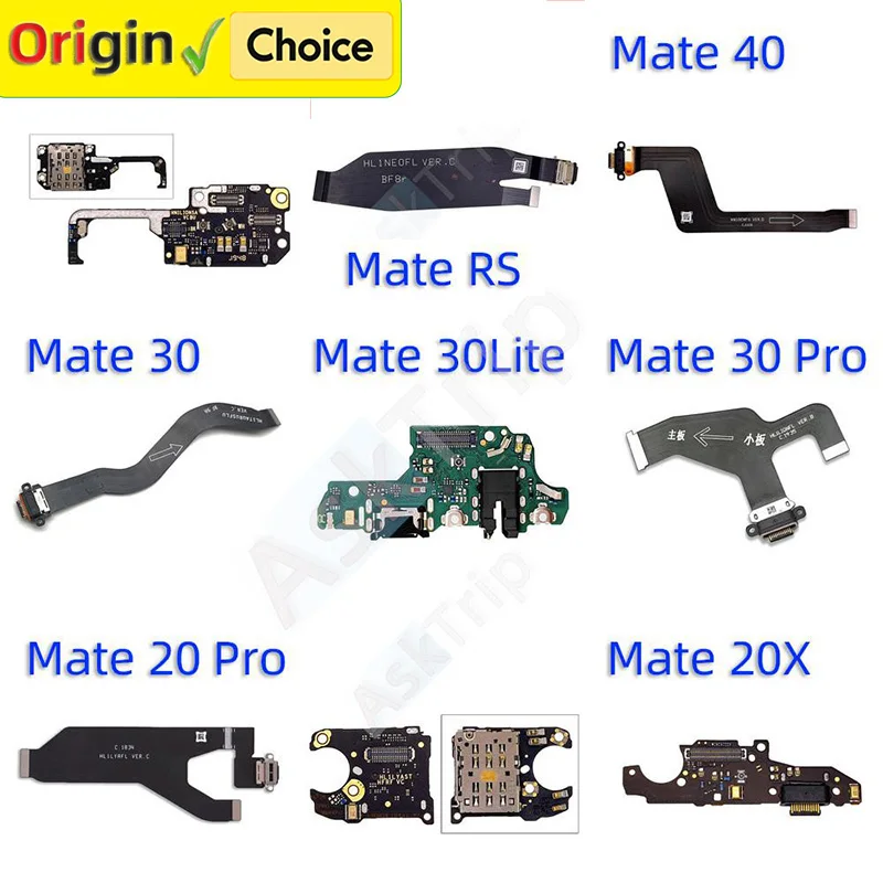 Bottom Dock USB Charger Mic Board Charging Connector Port Flex Cable For Huawei Mate 40 20 20X 30 Pro 40E Lite RS