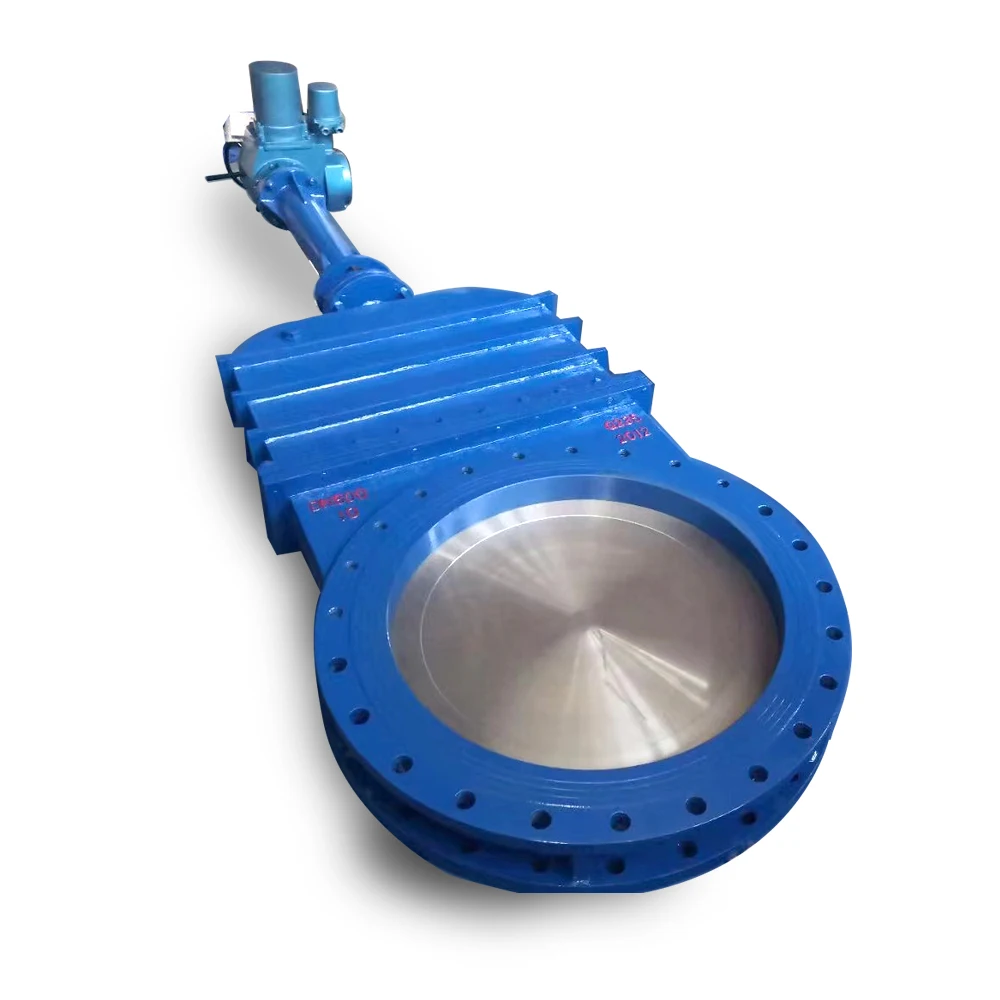 KXC Z44 WCB Manual Carbon Steel Single-acting Knife Gate Valve DN40-400 PN10/16 API 609 EN593 CE Certified