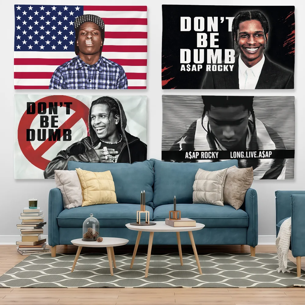 Singer Flag For Sports Matches  Games Parade Rally Holiday Festival Backyard Balcony Club Bar Decor  A-Asap R-Rocky