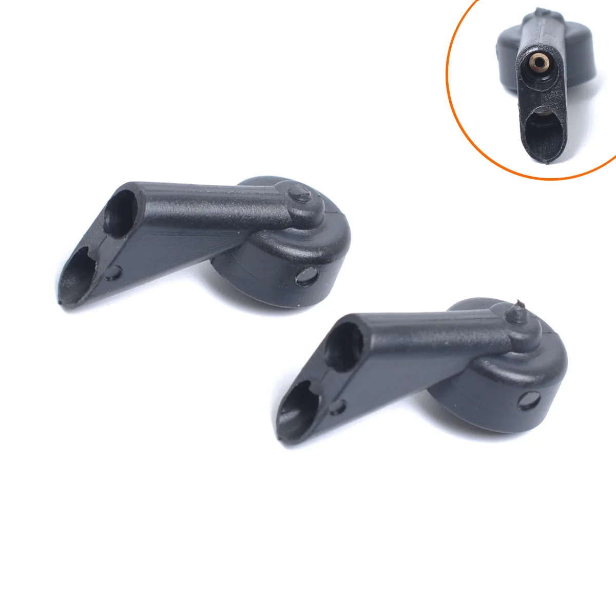 2PCS Rear Wiper Washer WindShield Nozzle Spray Jet For Audi A1 A3 A4 Q7 8E9955985 Plastic Black