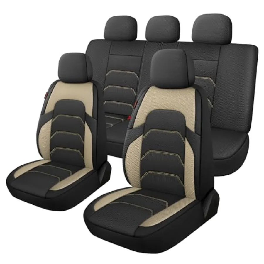 

3D-чехлы для автомобильных сидений из дышащей сетки, полный комплект, универсальные, совместимые с раздельными сиденьями, подходят для внедорожников, фургонов, седанов, грузовиков, автомобилей