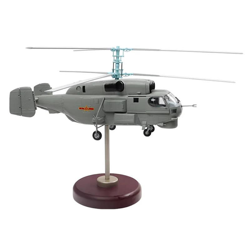 Diecast 1/32 Scale KA-28 Shipborne Helicopter Ka28 Aircraft Simulation Model Card Alloy Professional Decoration