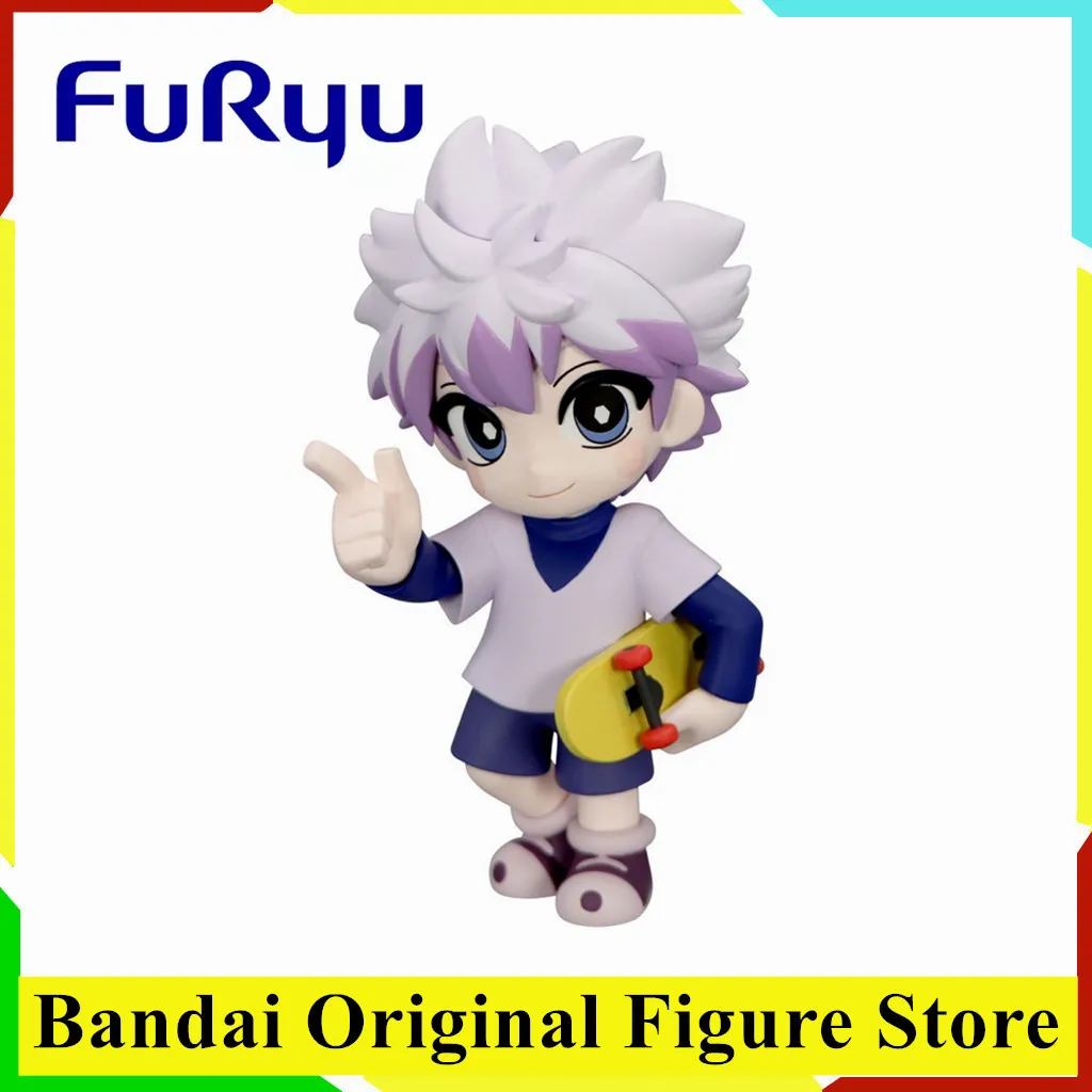 Original FuRyu HUNTER×HUNTER MONOTOON Killua Zaoldyeck Killua Zoldyck Anime Figure Toys Kwaii Q Ver. Doll Collection Gift