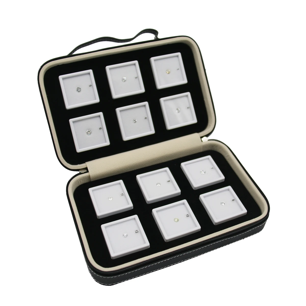 Gem Set 12pcs Imitation Diamond Set Gemstone Specimens Teaching Studying
