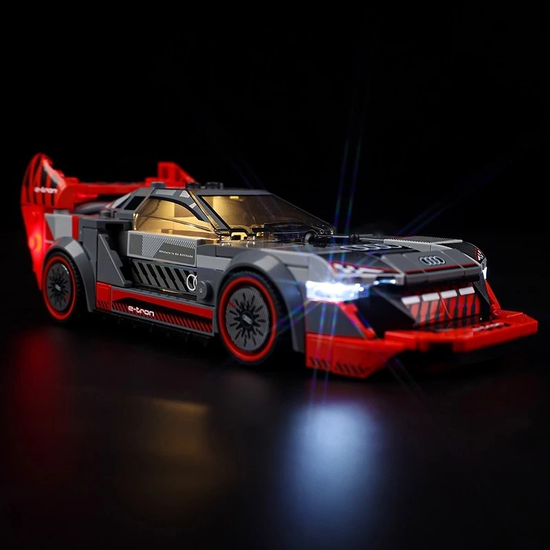 مجموعة إضاءة LED بدون نموذج مناسبة لسيارة سباق LEGO Audi S1 E Tron Quattro Race 76921 (باستثناء مكعبات البناء)
