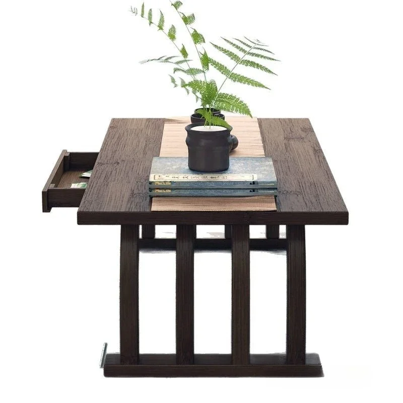 

Chinese bay window small coffee table tatami, simple window sill balcony Nanzhu tea table, carpet small table sitting