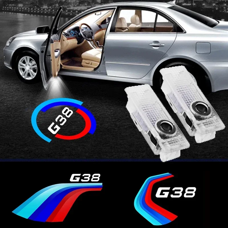 

2PCS LED Car Door Projector Welcome Lights for 5 Series G38 Logo 2018-2022 Decor Shadow Courtesy Ghost Lamp Auto Accessories