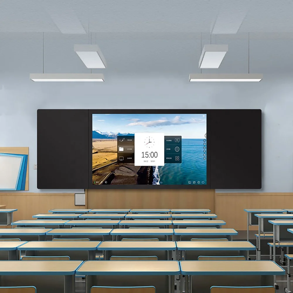 Operation System IR Touch Interactive Flat Panels Classroom Teaching Using 86 Inch Interactive Smart Board Android windows Dual