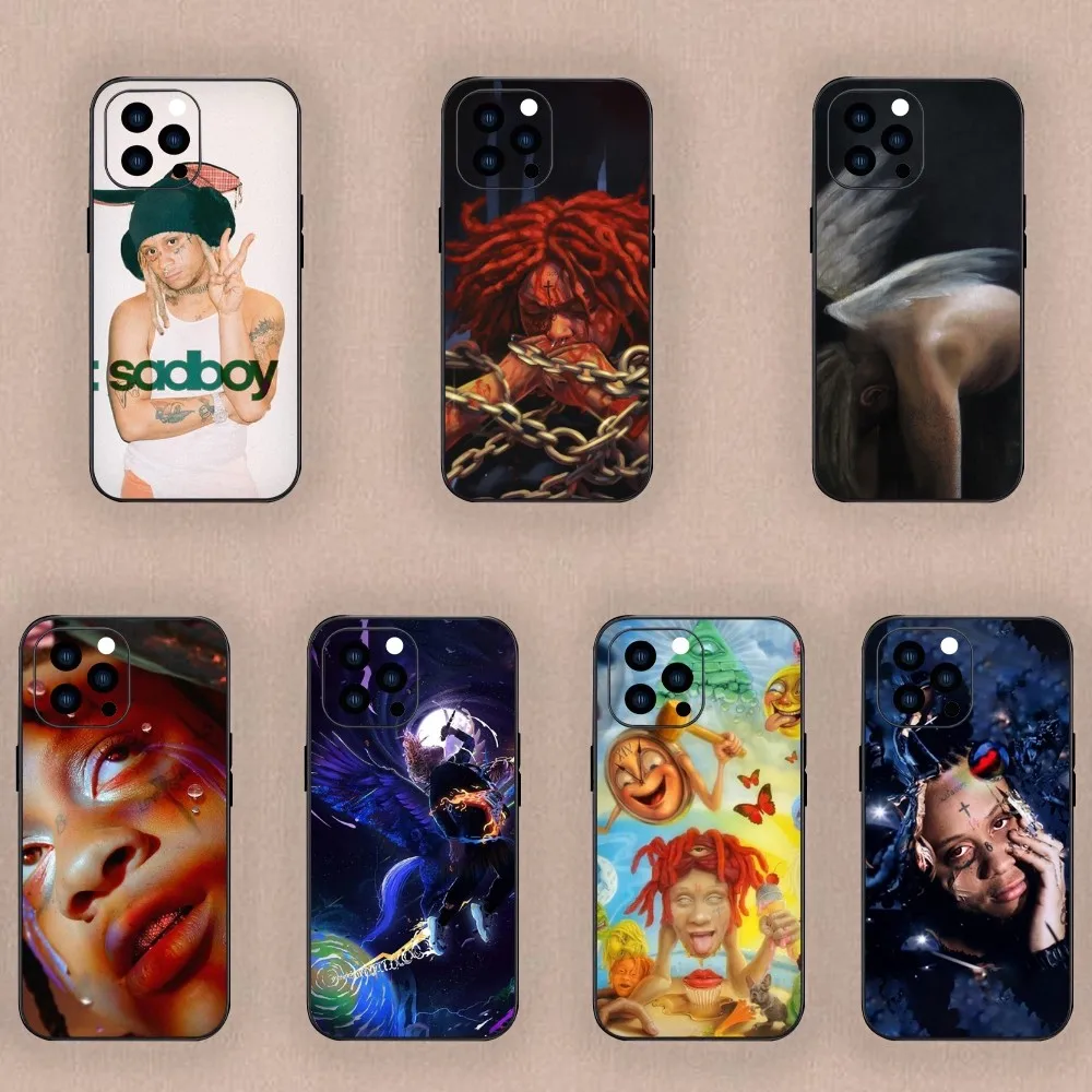 Чехол для телефона Rapper T-Trippie R-Redd USA для iPhone Mini 11 12 13 14 15 Plus Pro Max XR XS черный чехол