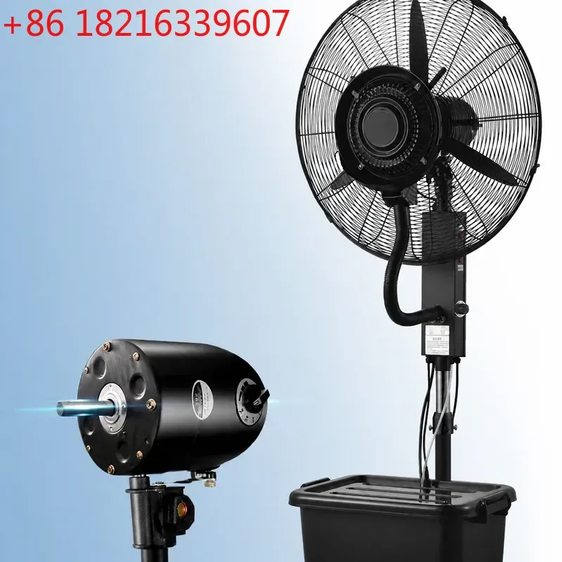 YAOIndustrial Water Cooled Floor Fan 3 Speed Oscillating Vertical Mist Cooling Fan for Dust Removal Home Office Use