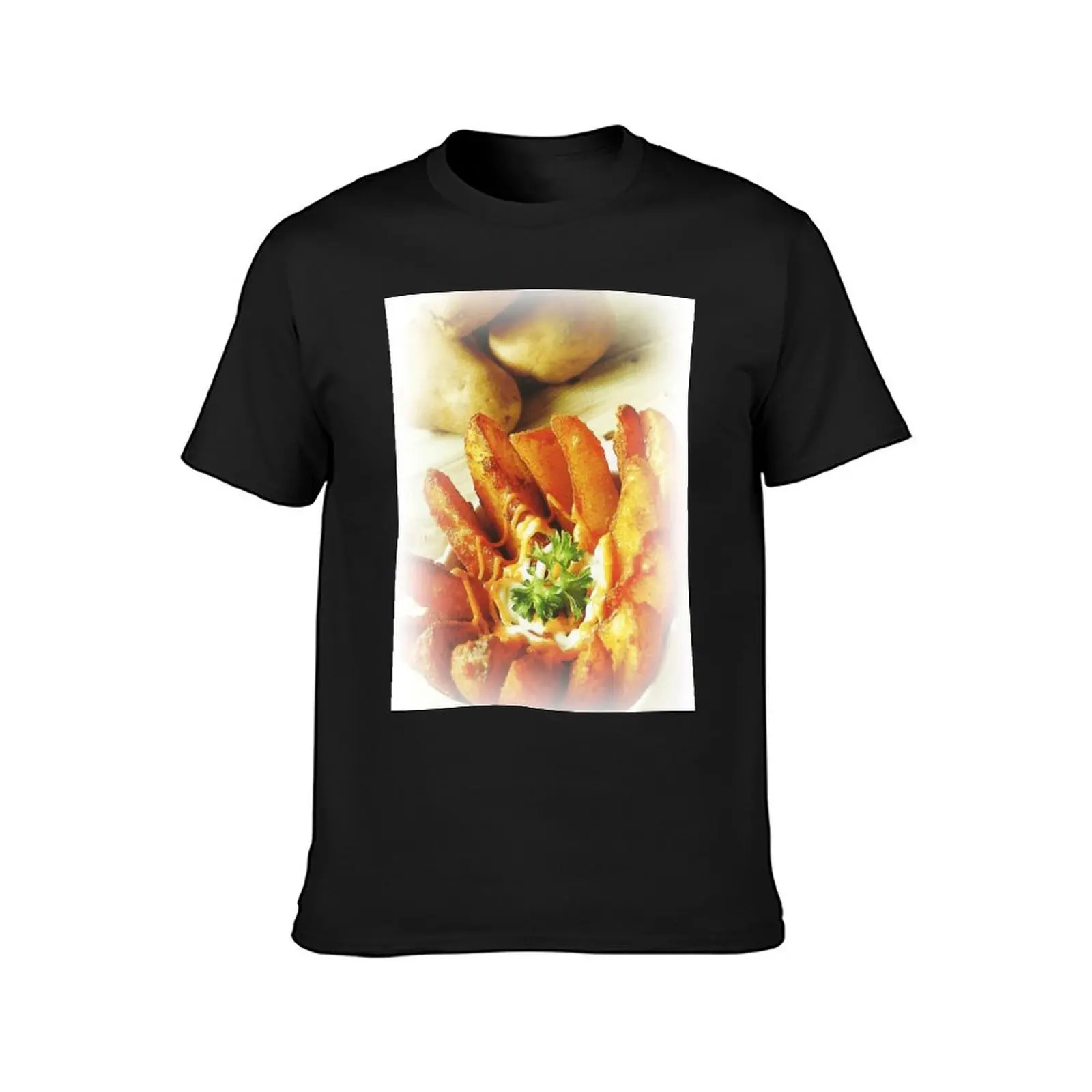 Potato wedges T-Shirt animal prinfor boys blacks customs cute clothes black t-shirts for men