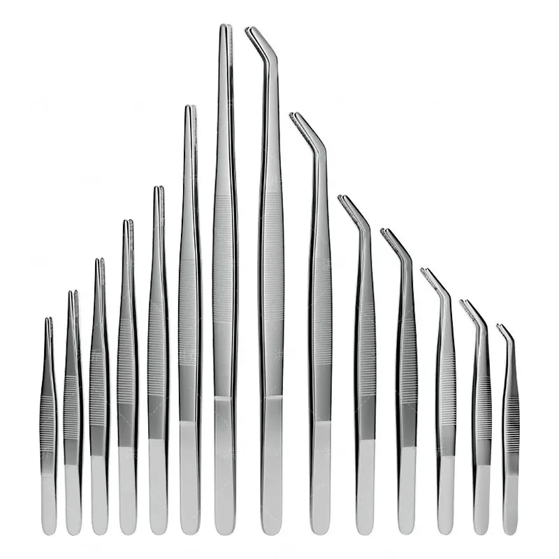 超長ステンレス製ピンセット、爬虫類の餌やり、サソリの取り扱い、園芸用の厚みのある滑り止め鋸歯状先端グリッパー