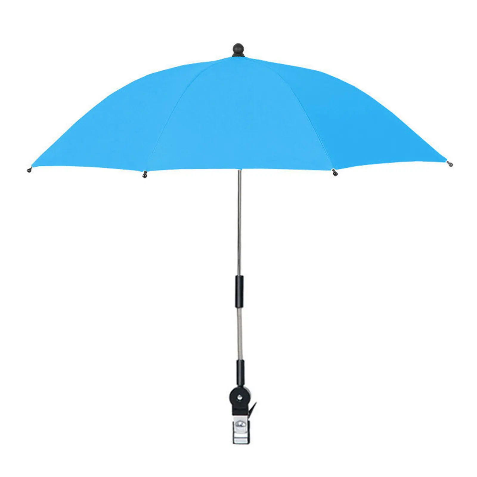 ZK20 Adjustable umbrella chair with clip, baby stroller sunshade umbrella (umbrella height 55cm, can cover a diameter of 80cm un