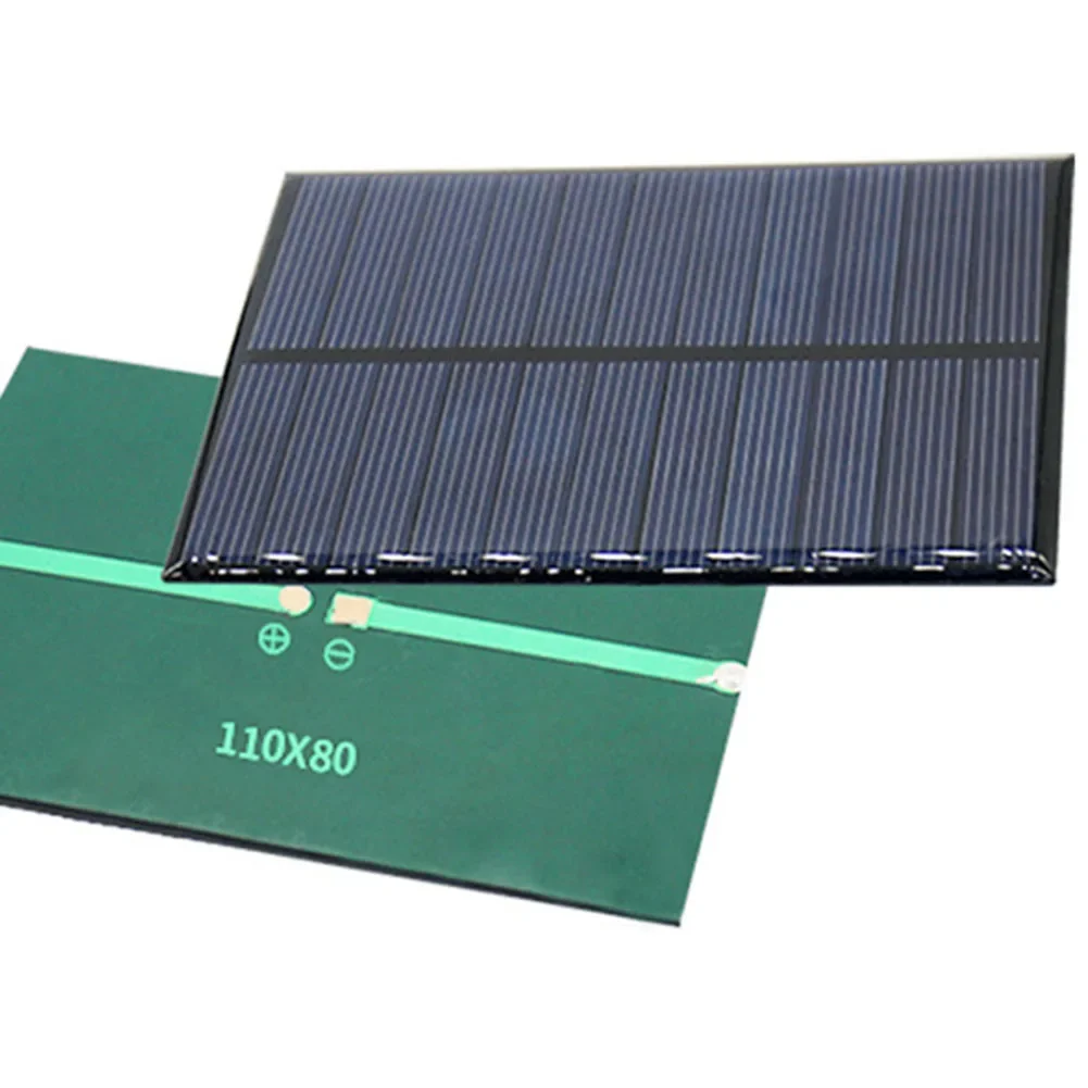 110mm X 80mm Photovoltaic Cells 5 PCS Solar Panels 5.5V 200mA Output For Renewable Energy Projects For Home Lighting