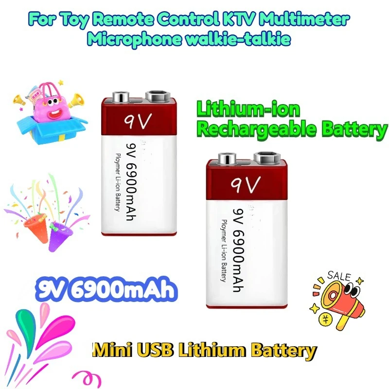 

6900mAh Lithium-ion Rechargeable Battery Mini USB Lithium Battery