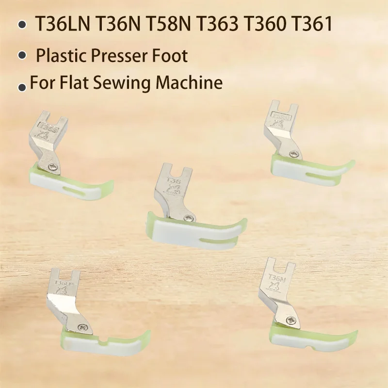 10PCS T58N P58N T36LN T36N T363 T360 T361 Plastic Presser Foot Oxford Unilateral Presser Foot Zipper Toothpick Presser Feet