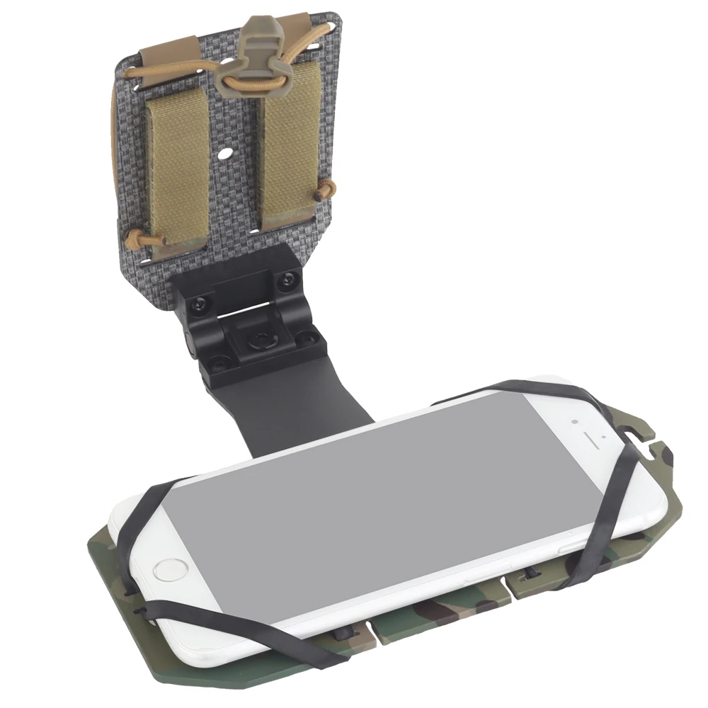 Folded Swivel Cell Phone Carrier Plate Tactical Vest Chest Panel MOLLE Mobile Phone Case Chest Mobile Phone Holder Navigation