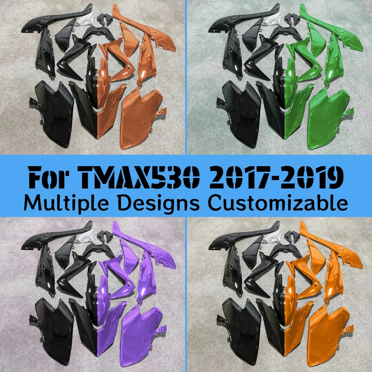 For YAMAHA TMAX530 2017 2018 2019 Injection Fairing Kit T-MAX530 TMAX 530 17 18 19 Motorcycle Accessories Injection Fairings