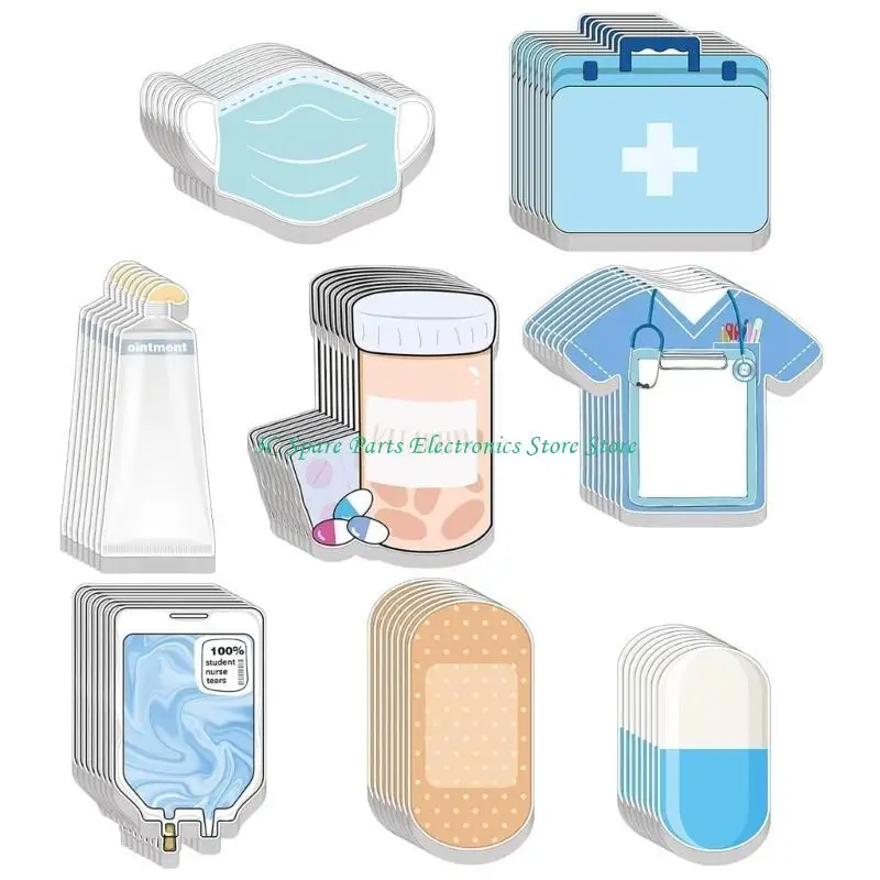 SZ Promemoria carta per appunti a tema sanitario notebook, calendario, computer, piccoli blocchetti per appunti per 30