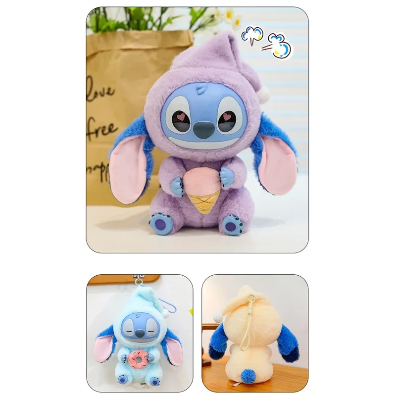 25 cm Disney Lilo e Stitch Peluche Cartoon Anime Farcito Kawaii Stich Portachiavi Ciondolo Bambola Peluche Bambini Compleanno Regali di Natale