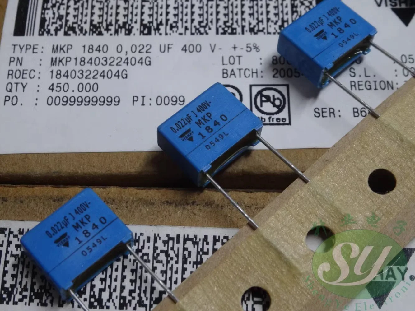 10 peças ese mkp1840 0.022uf/400v 22nf 223 novo capacitor de filme 10mm